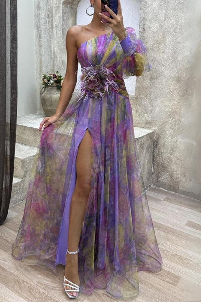 Kayla™ | Asymmetric Floral Long Dress