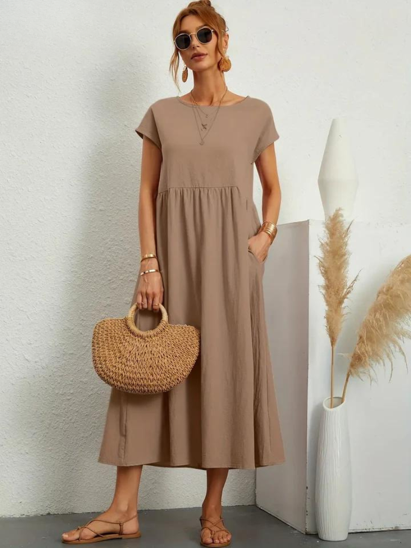 Ruby™ | Essential Elegant Dress in Cotton & Linen