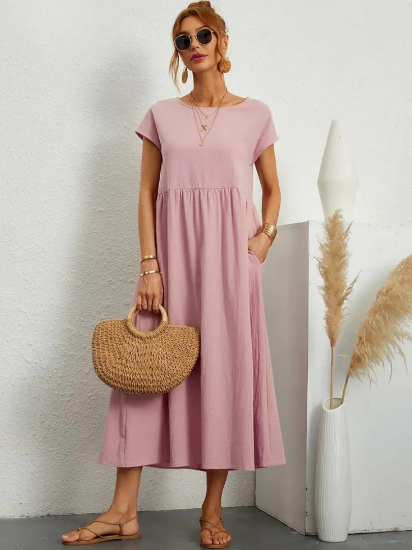 Ruby™ | Essential Elegant Dress in Cotton & Linen