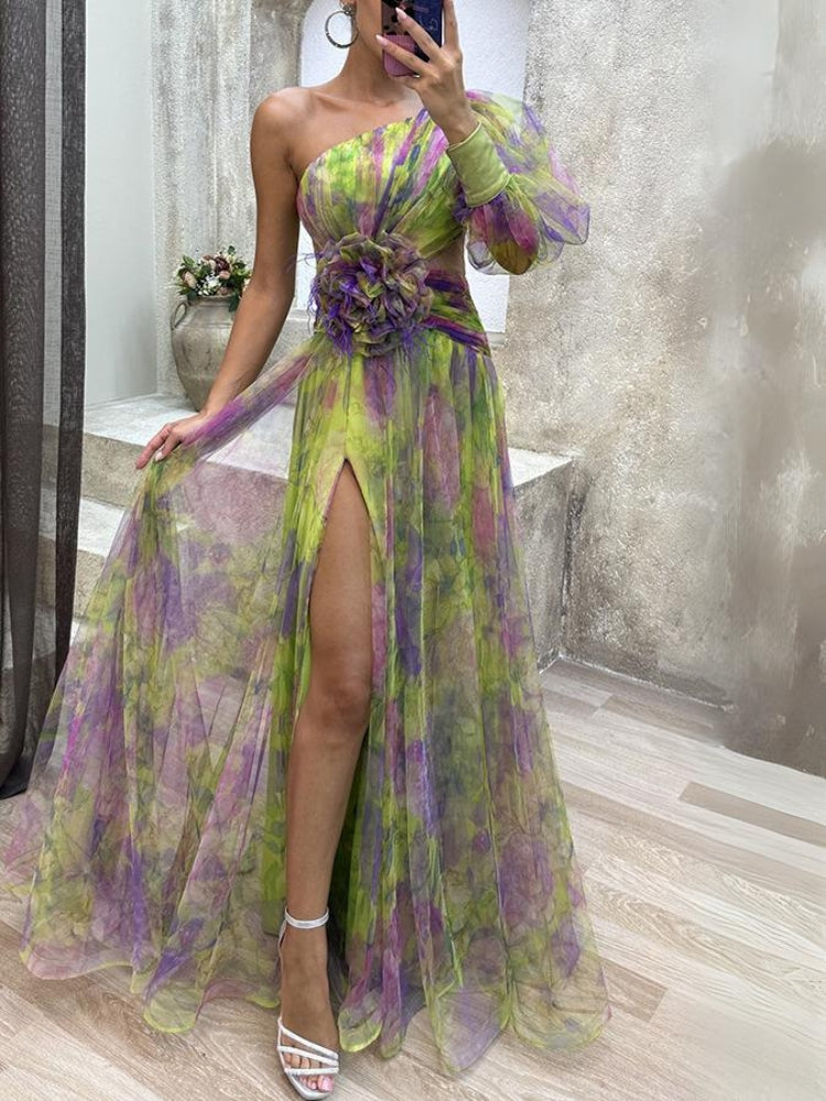Kayla™ | Asymmetric Floral Long Dress