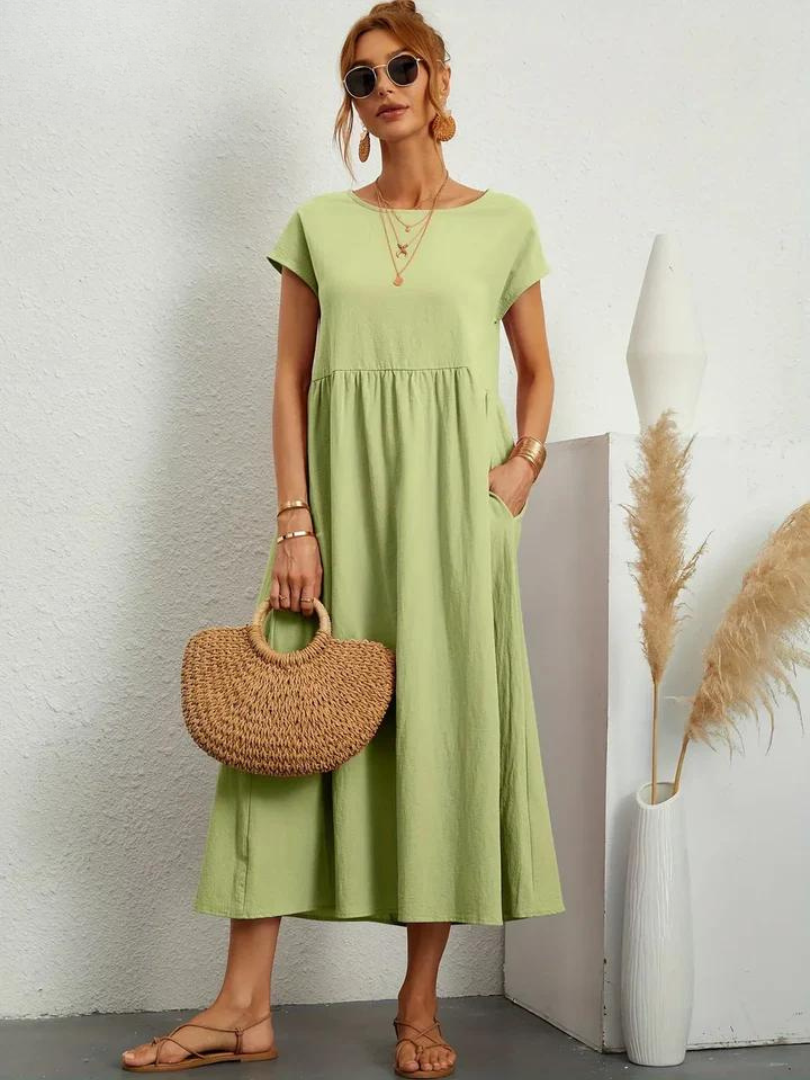 Ruby™ | Essential Elegant Dress in Cotton & Linen