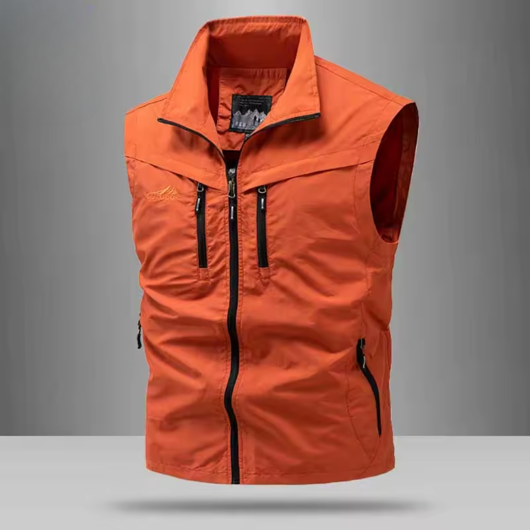 Stuart - Multi-Pocket Breathable Outdoor Cargo Gilet