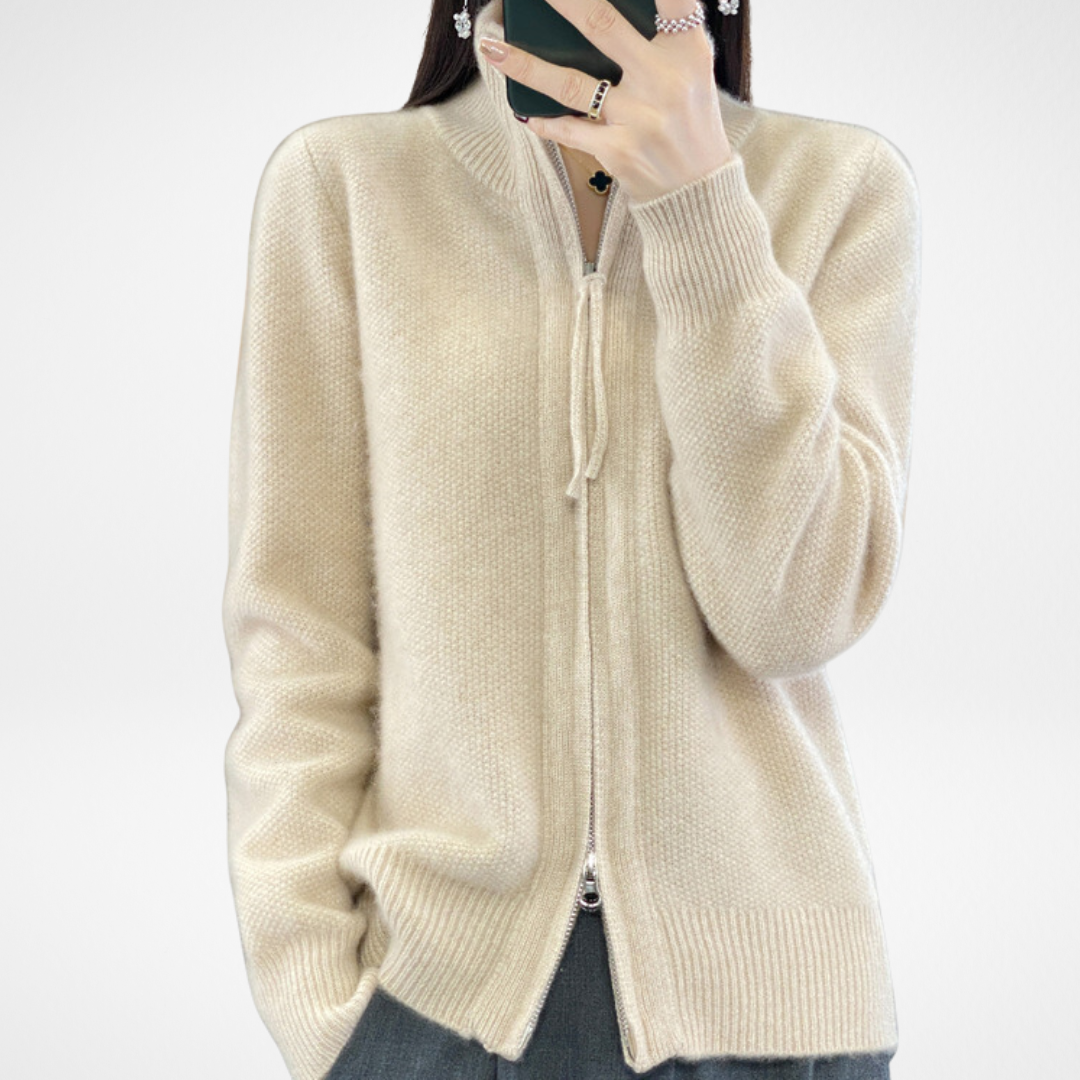 Florence™ | Zip-Up Cashmere Cardigan