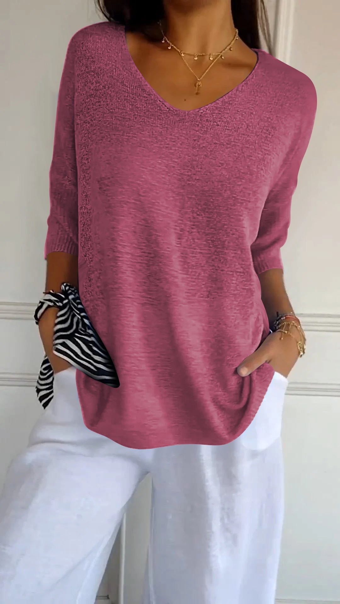 Anna™ | V-Neck Knit Top