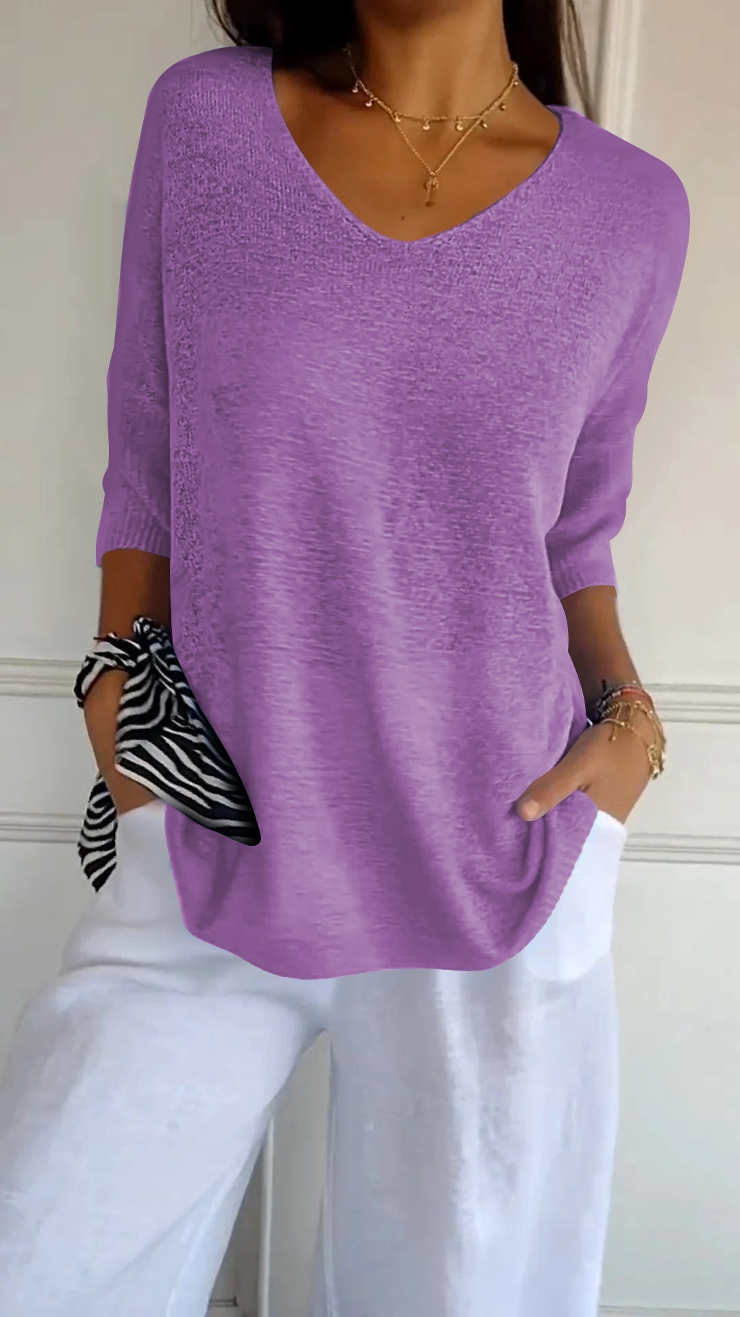 Anna™ | V-Neck Knit Top