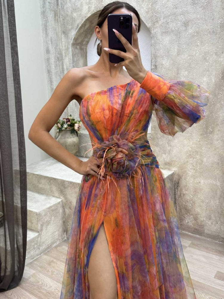 Kayla™ | Asymmetric Floral Long Dress