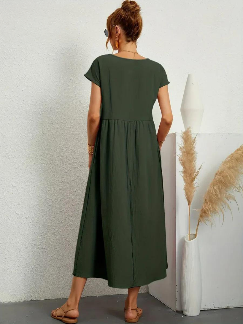 Ruby™ | Essential Elegant Dress in Cotton & Linen