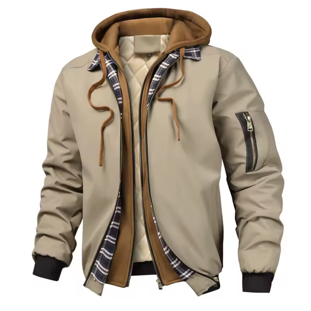 Clive – Quilted Hooded Bomber Jacket