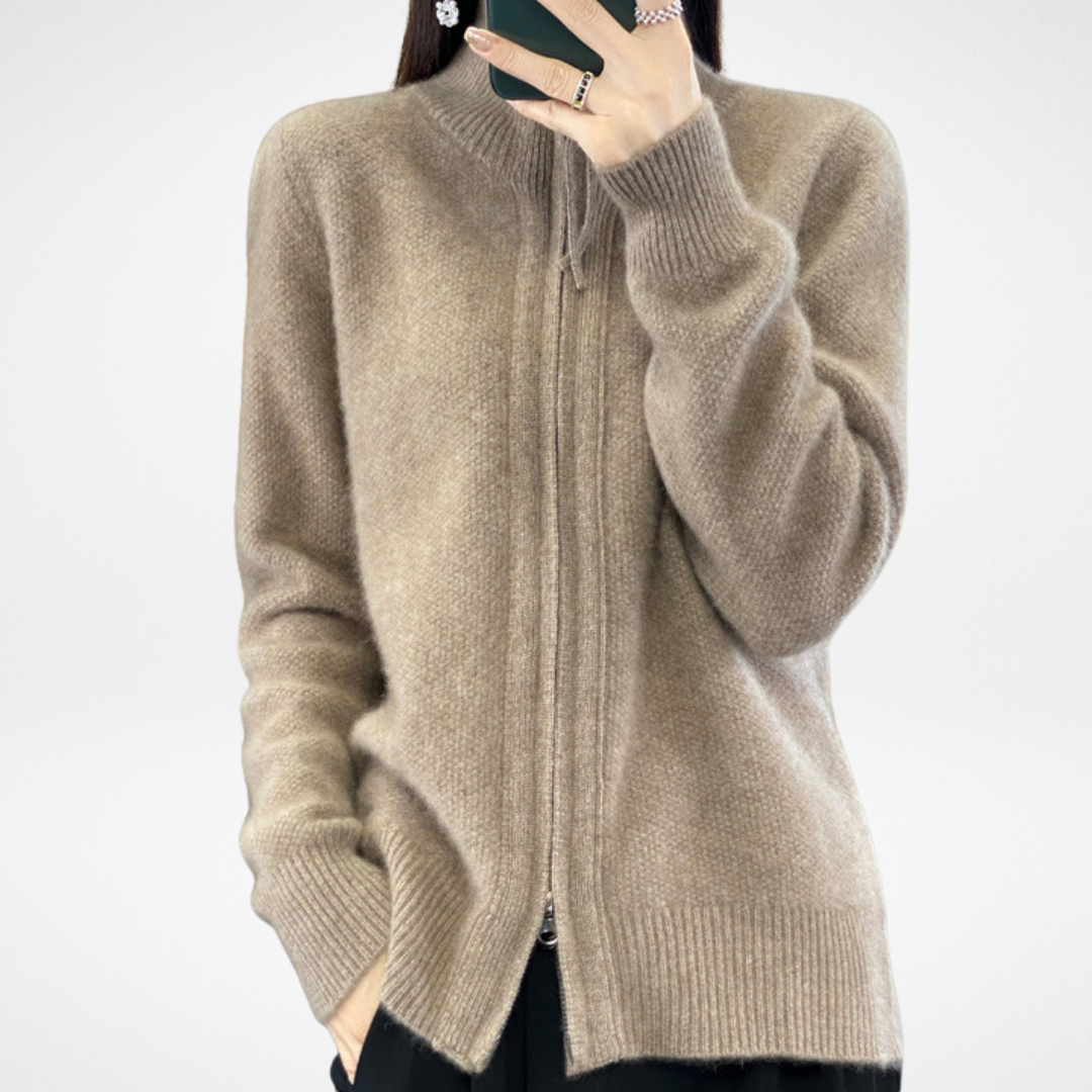 Florence™ | Zip-Up Cashmere Cardigan