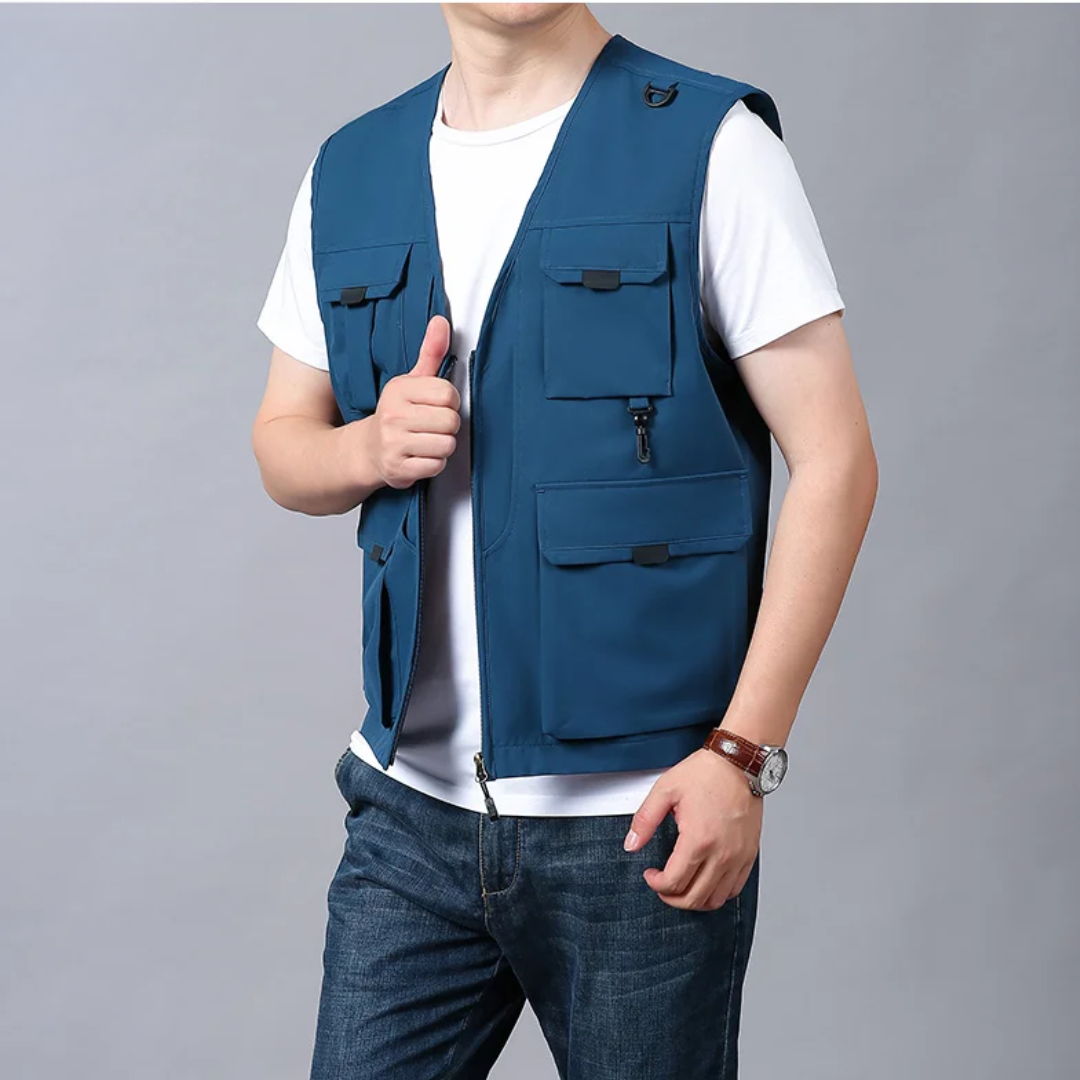 Sean - Multi-Pocket Breathable Outdoor Cargo Gilet