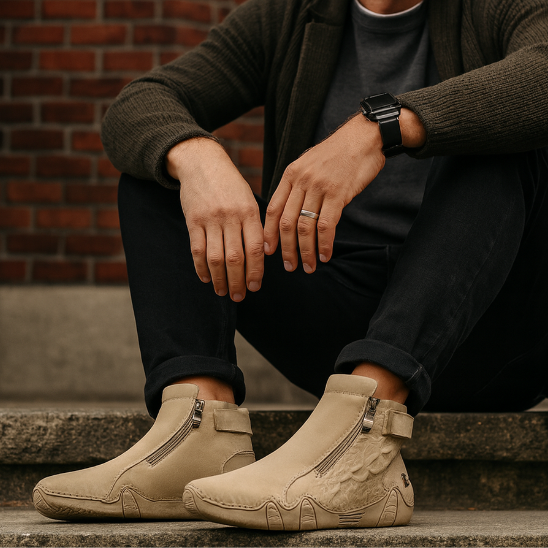 Alfred – Heritage Textured Design Comfort Ankle Boots
