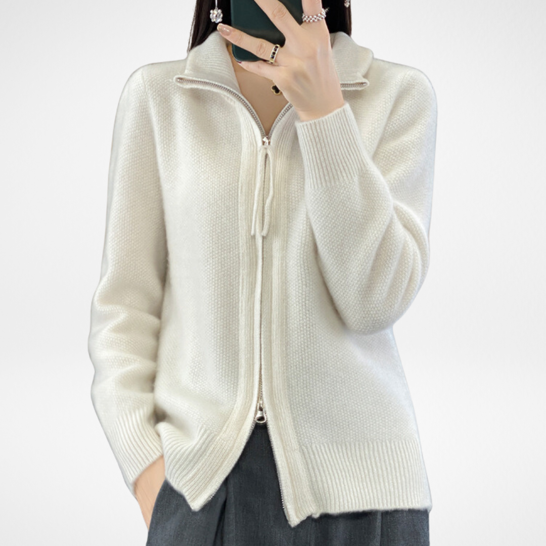 Florence™ | Zip-Up Cashmere Cardigan