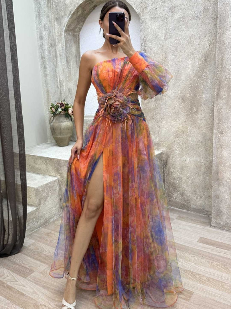 Kayla™ | Asymmetric Floral Long Dress