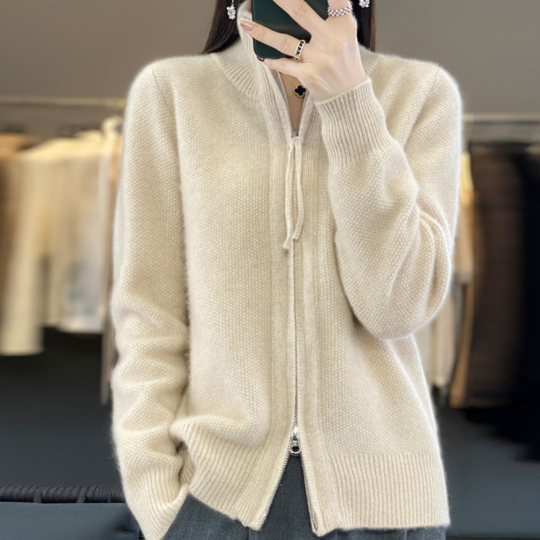 Florence™ | Zip-Up Cashmere Cardigan