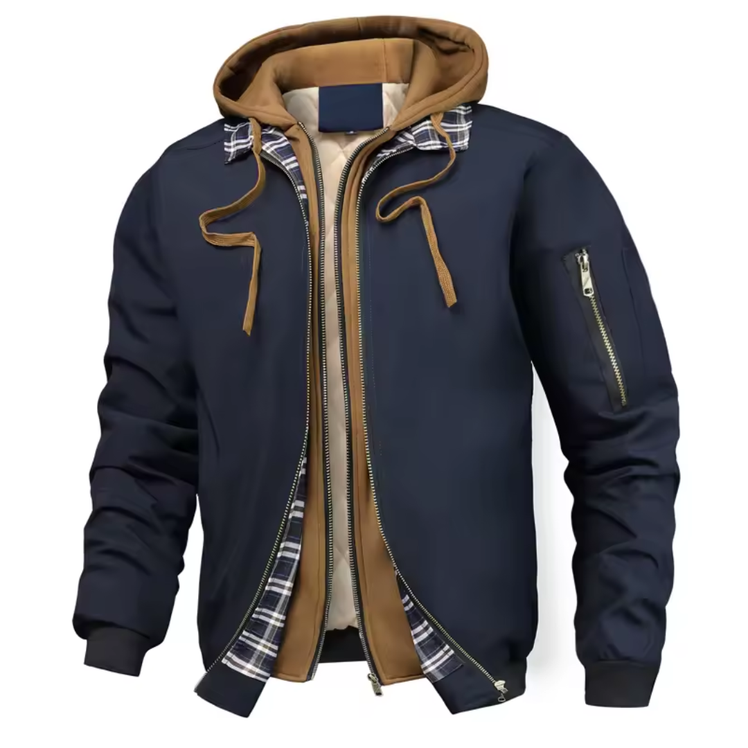 Clive – Quilted Hooded Bomber Jacket