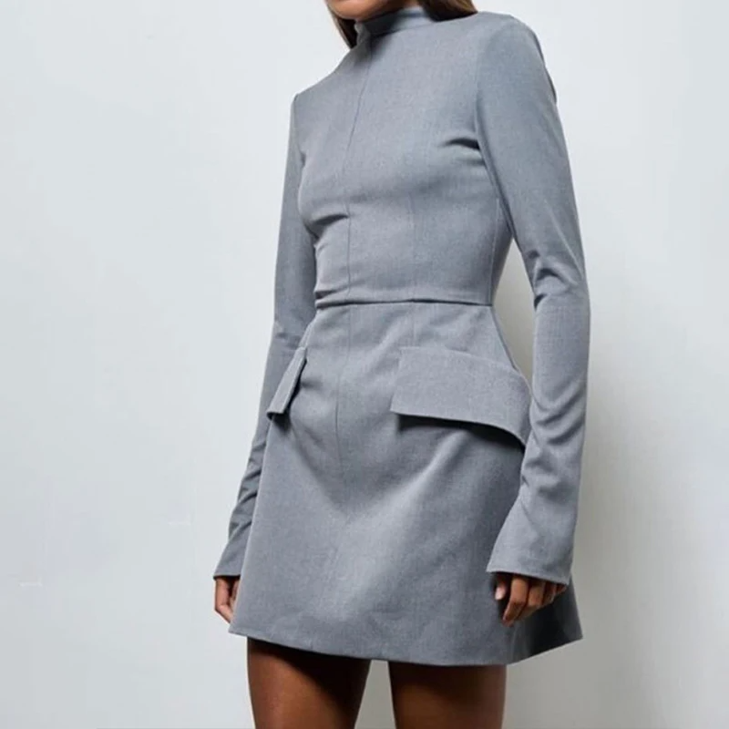 Luxoria - Turtleneck Mini Dress