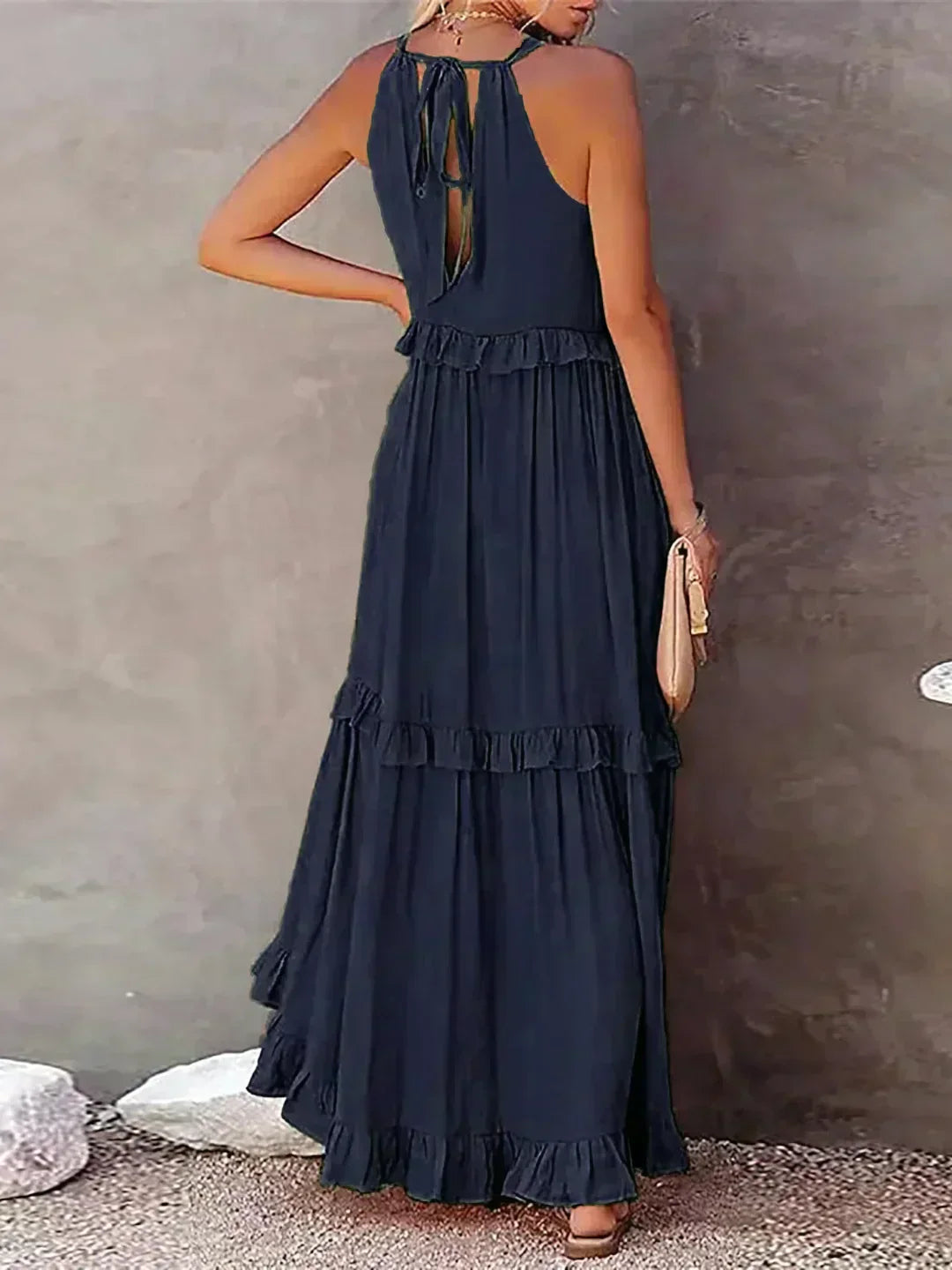 Sarah | Ruffled Halter Maxi Dress (Almost Sold Out)