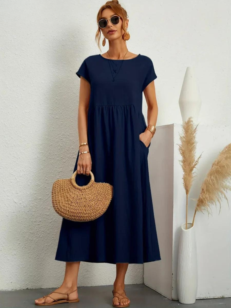 Ruby™ | Essential Elegant Dress in Cotton & Linen