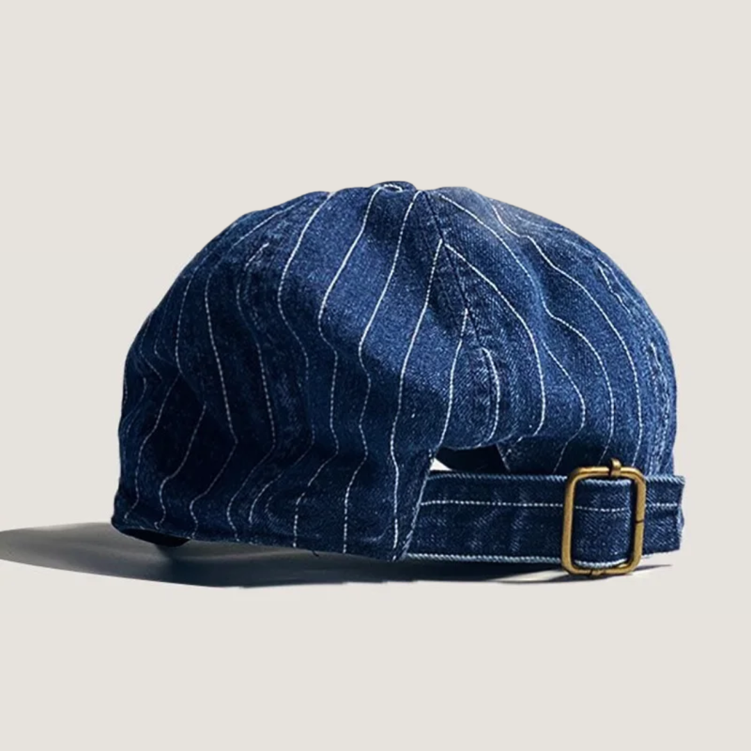 Alfred – Heritage Denim Pinstripe Newsboy Cap