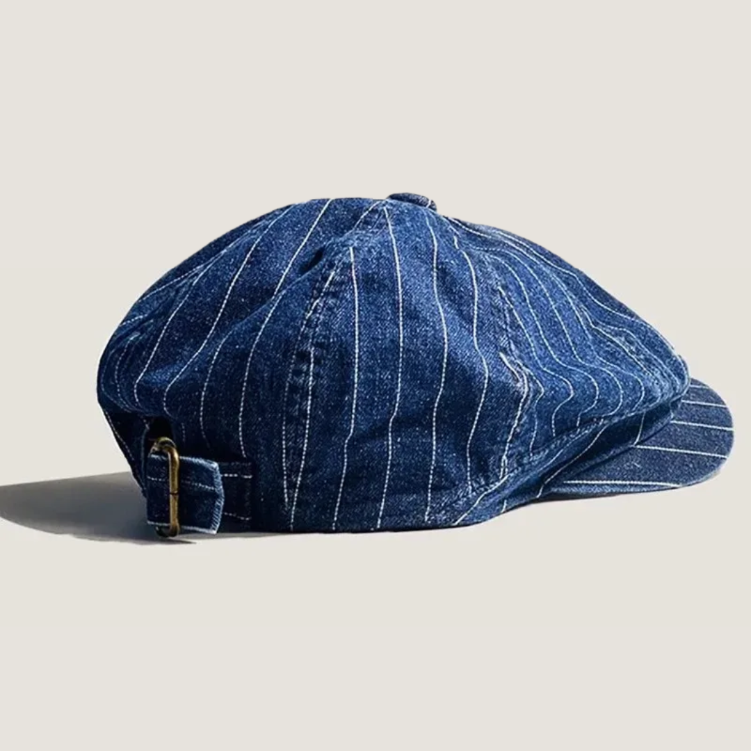 Alfred – Heritage Denim Pinstripe Newsboy Cap
