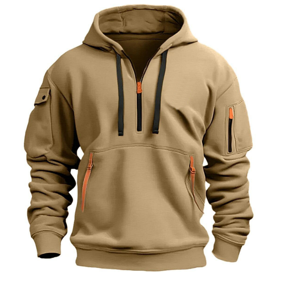 Chris - Long Sleeve Multi Pocket Hoodie