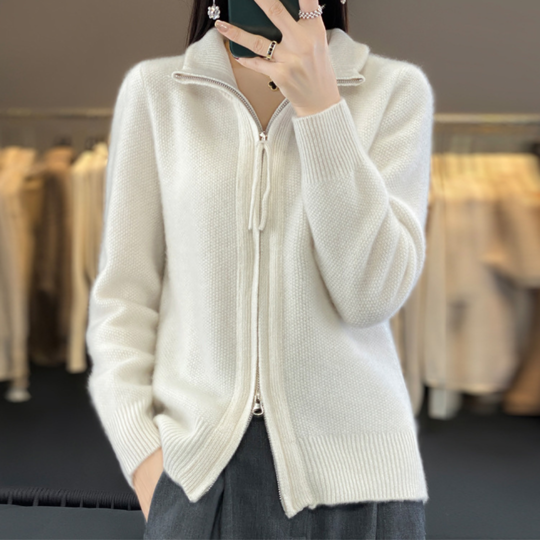 Florence™ | Zip-Up Cashmere Cardigan