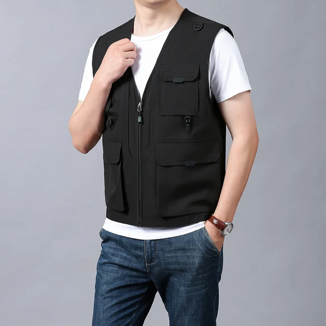 Sean - Multi-Pocket Breathable Outdoor Cargo Gilet