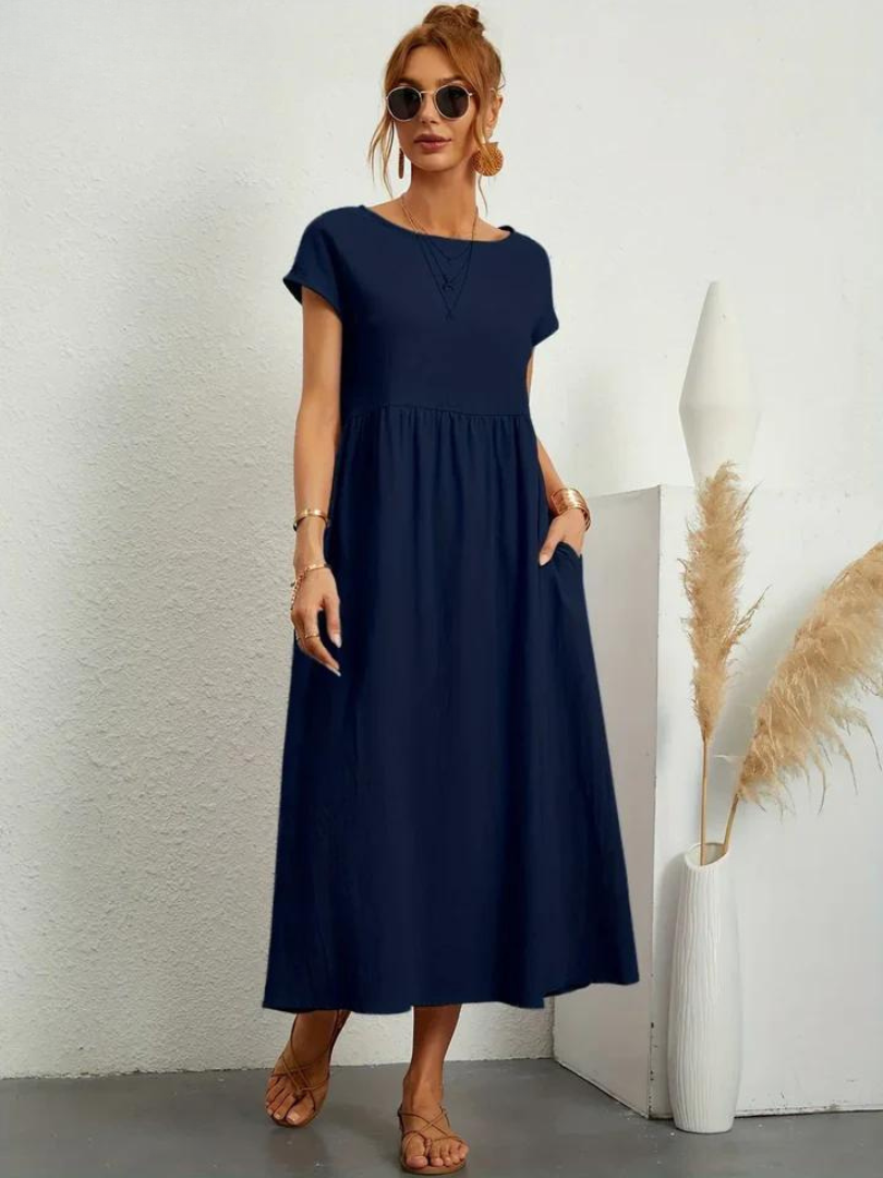 Ruby™ | Essential Elegant Dress in Cotton & Linen