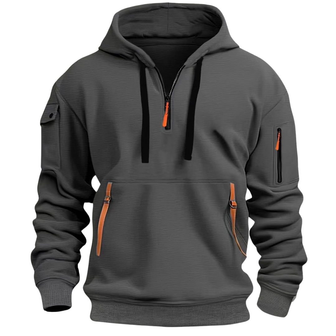 Chris - Long Sleeve Multi Pocket Hoodie