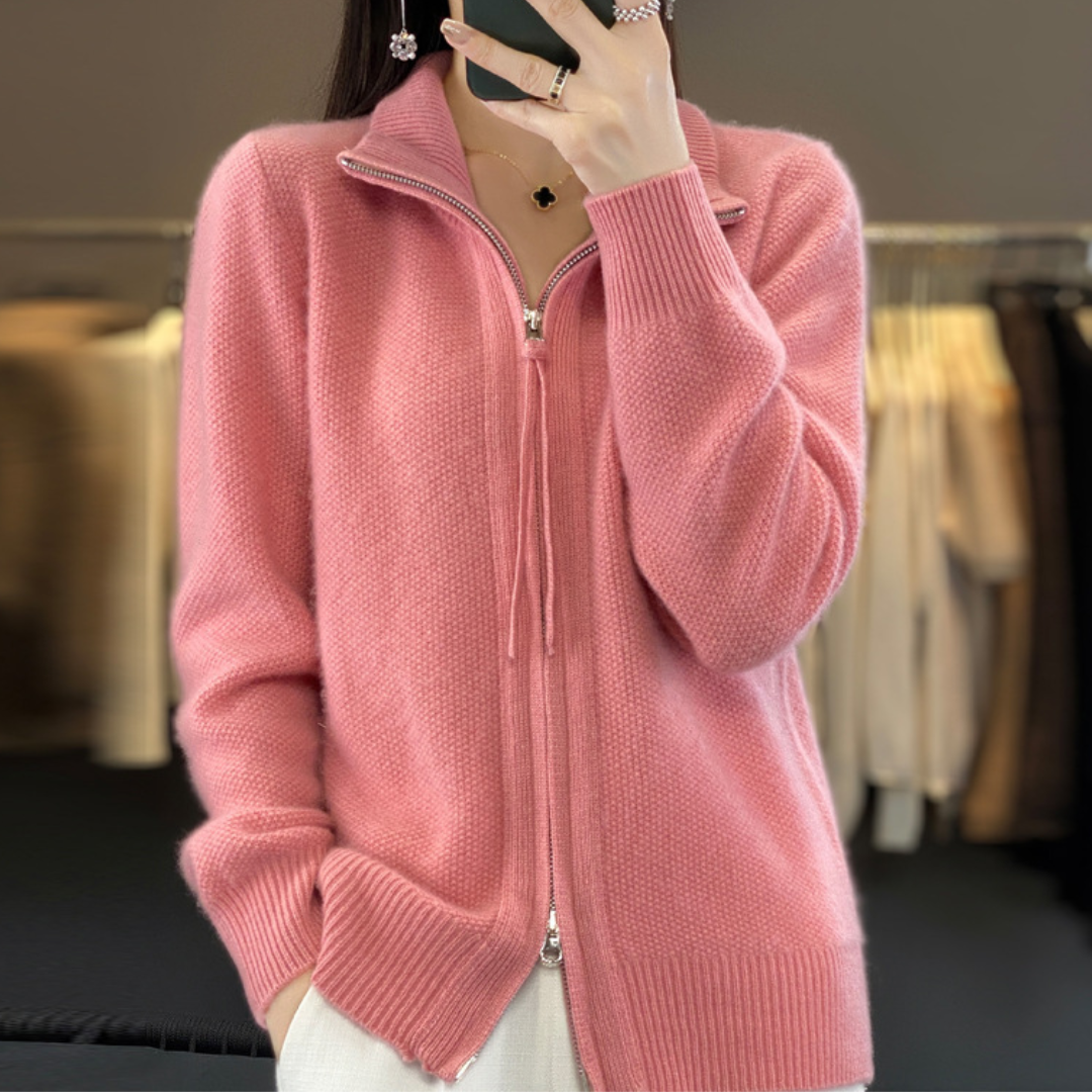 Florence™ | Zip-Up Cashmere Cardigan
