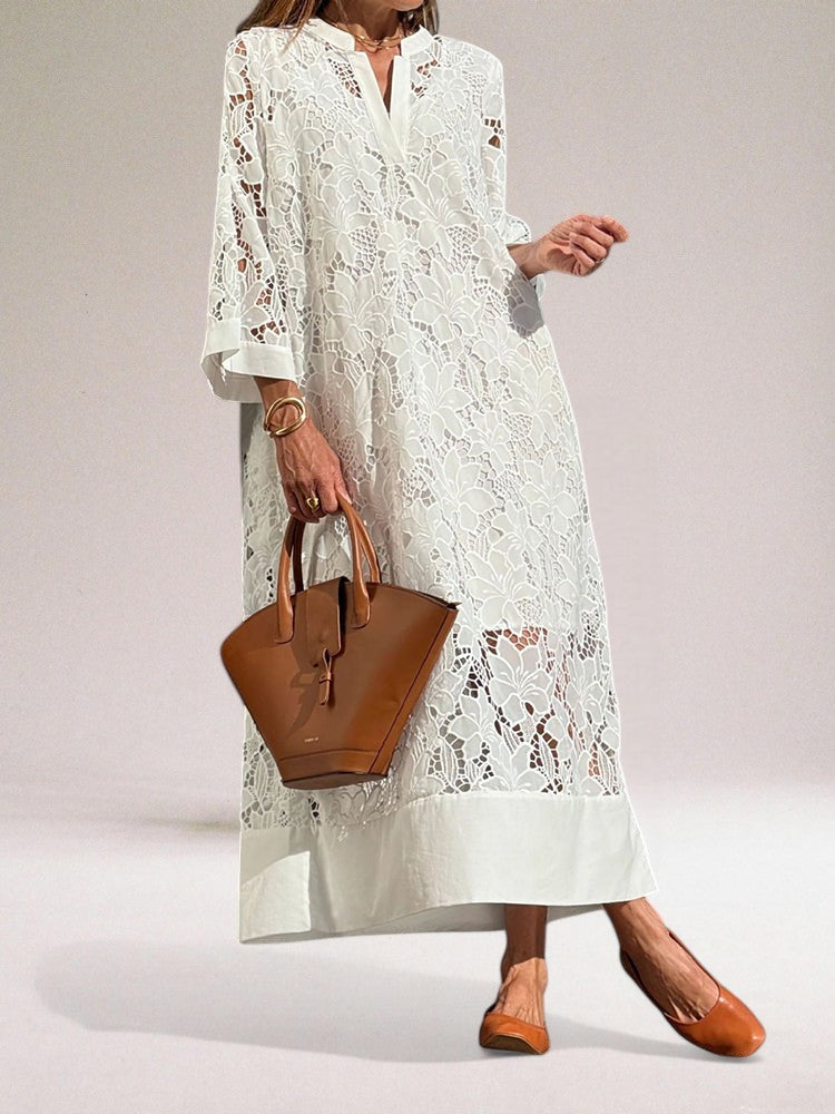 Silvina™ | Luxury Lace Maxi Dress