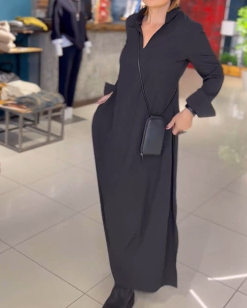 Evia™ | Flowy Maxi Dress with Slit
