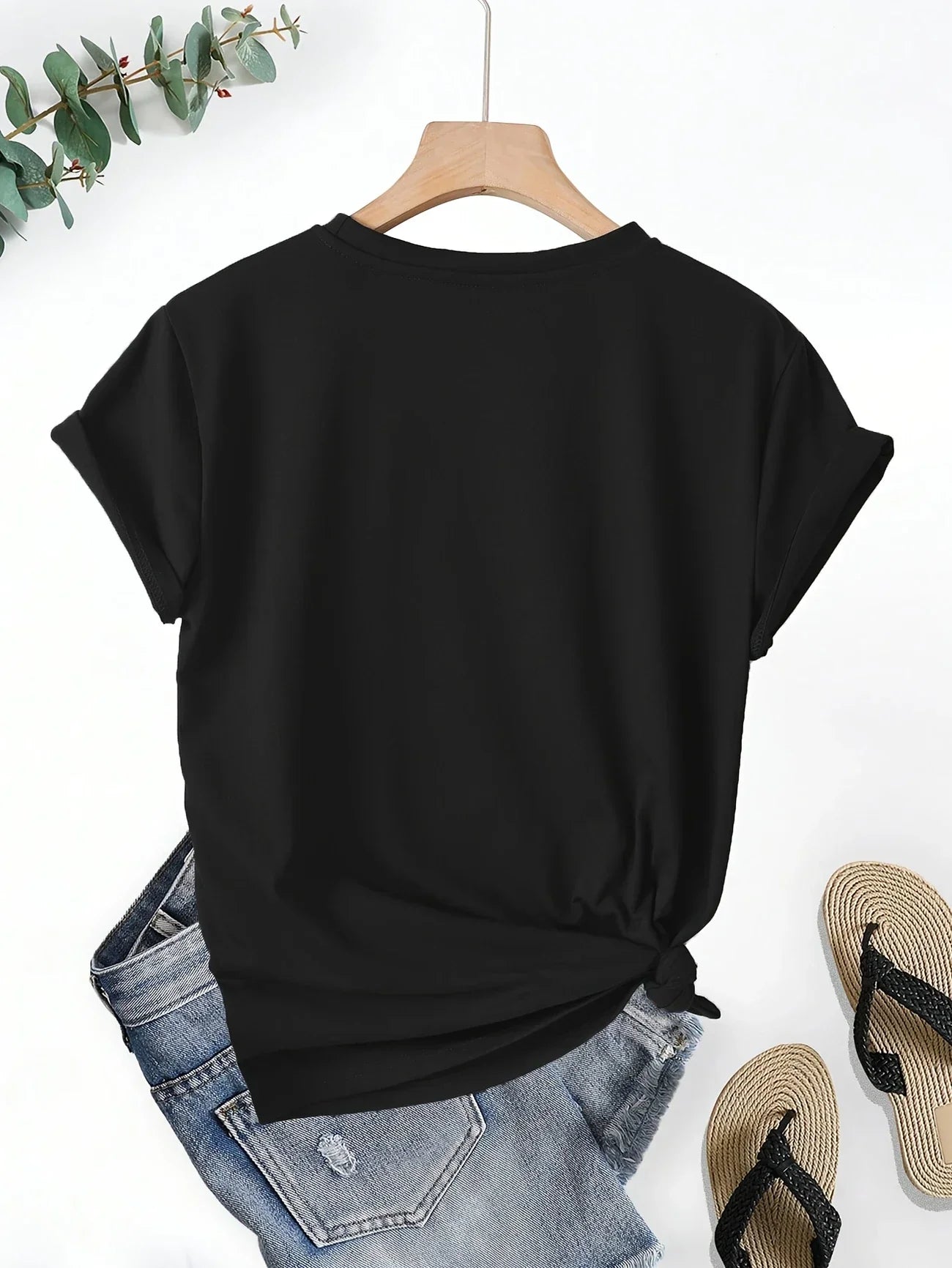 Rosie - Casual Short Sleeve T Shirt With Heart Print (1+1 FREE)