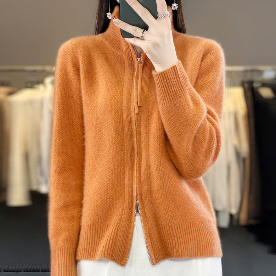 Florence™ | Zip-Up Cashmere Cardigan