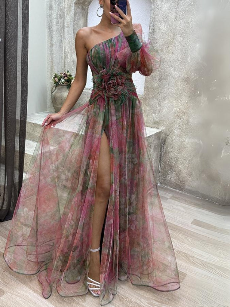 Kayla™ | Asymmetric Floral Long Dress