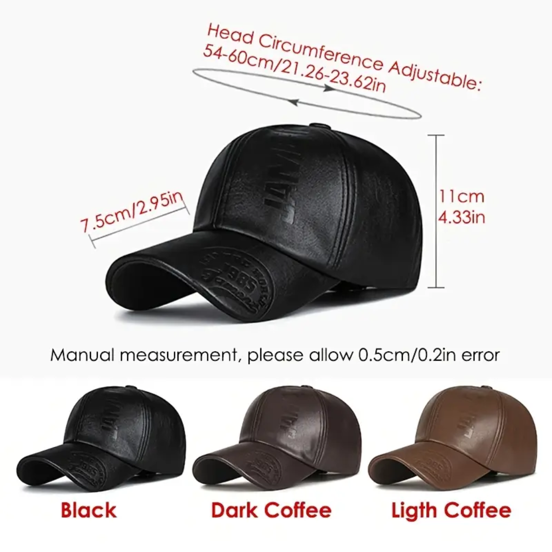 Lewis – Bold Weatherproof Leather Cap