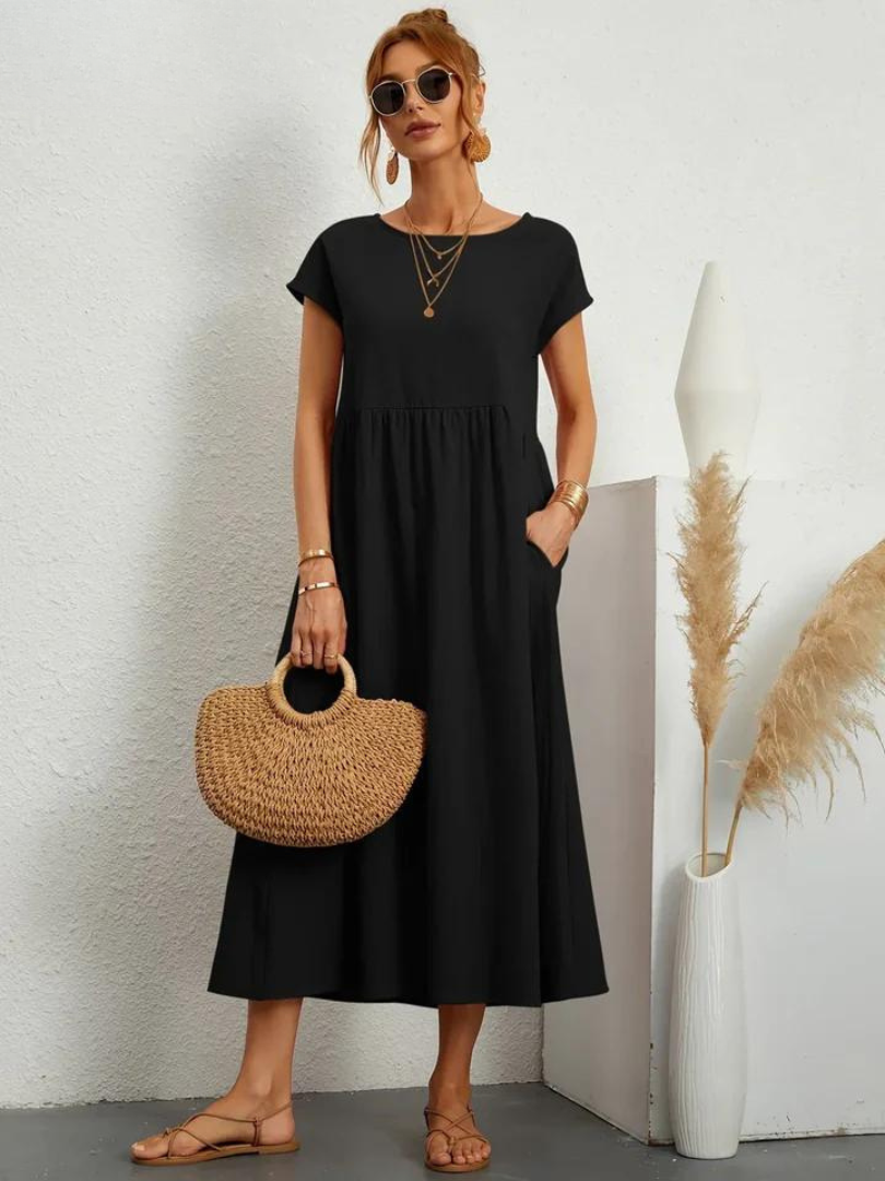 Ruby™ | Essential Elegant Dress in Cotton & Linen