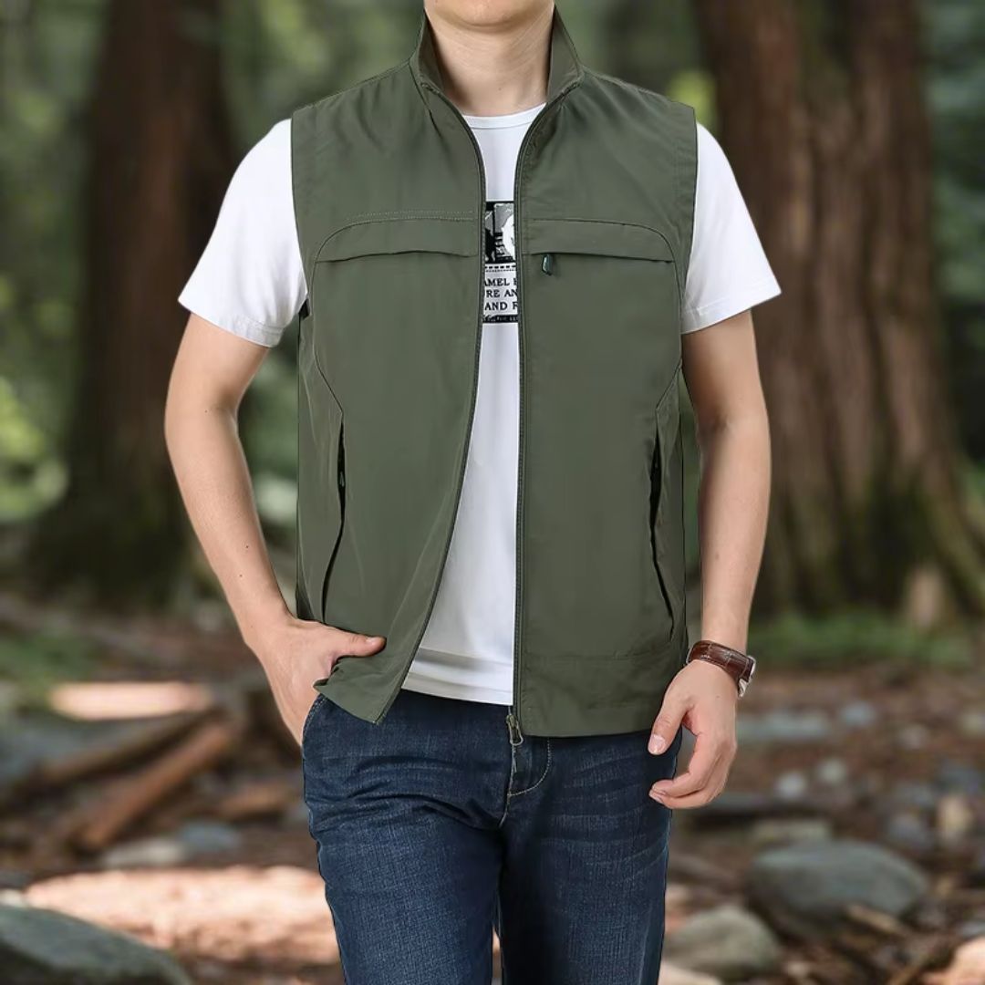 Brian - Multi-Pocket Breathable Outdoor Cargo Gilet