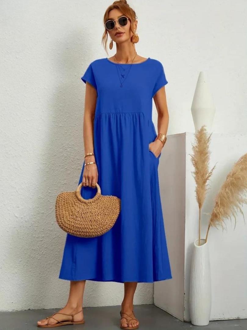 Ruby™ | Essential Elegant Dress in Cotton & Linen