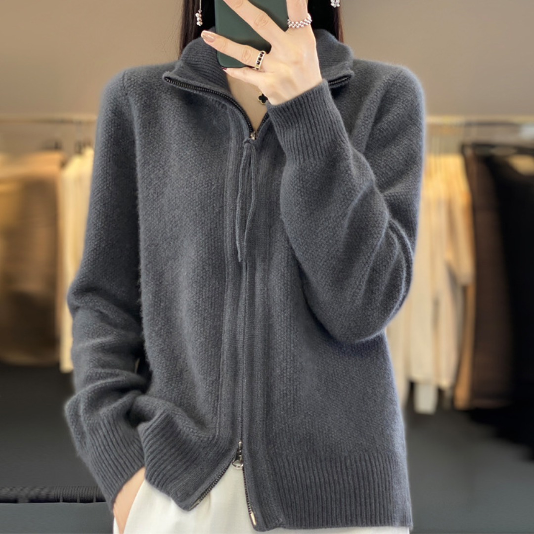 Florence™ | Zip-Up Cashmere Cardigan