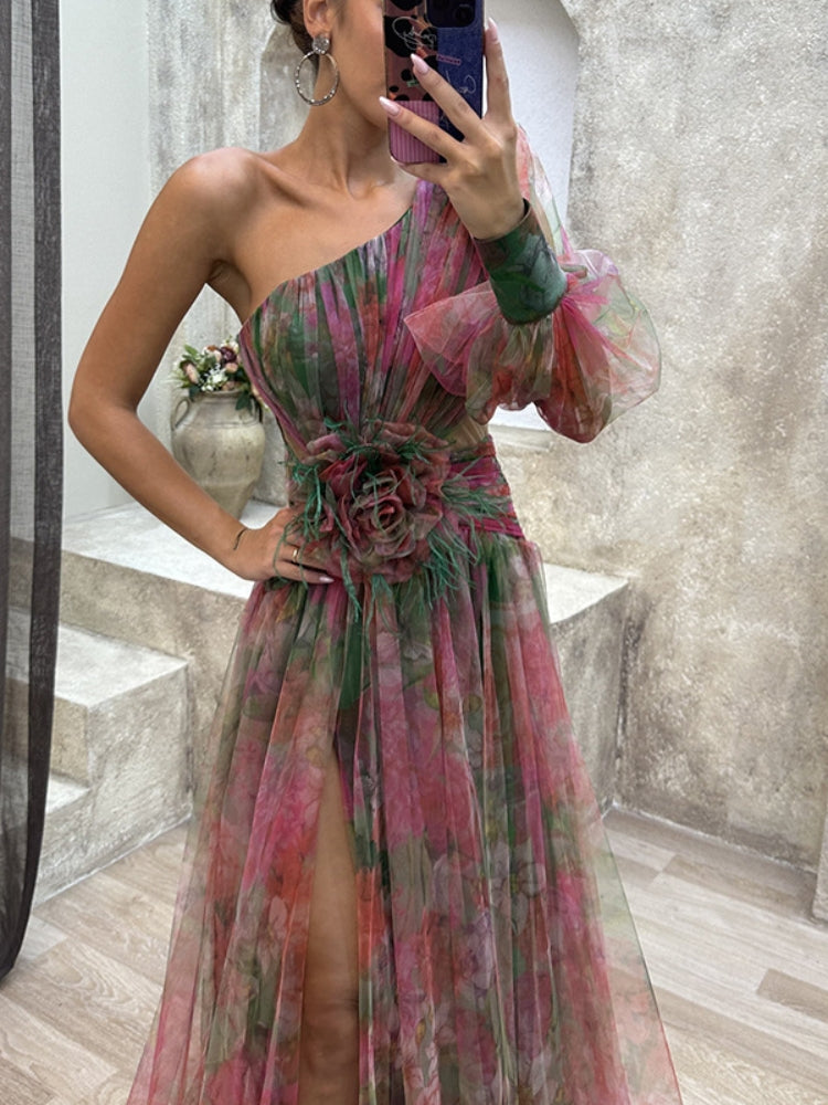 Kayla™ | Asymmetric Floral Long Dress