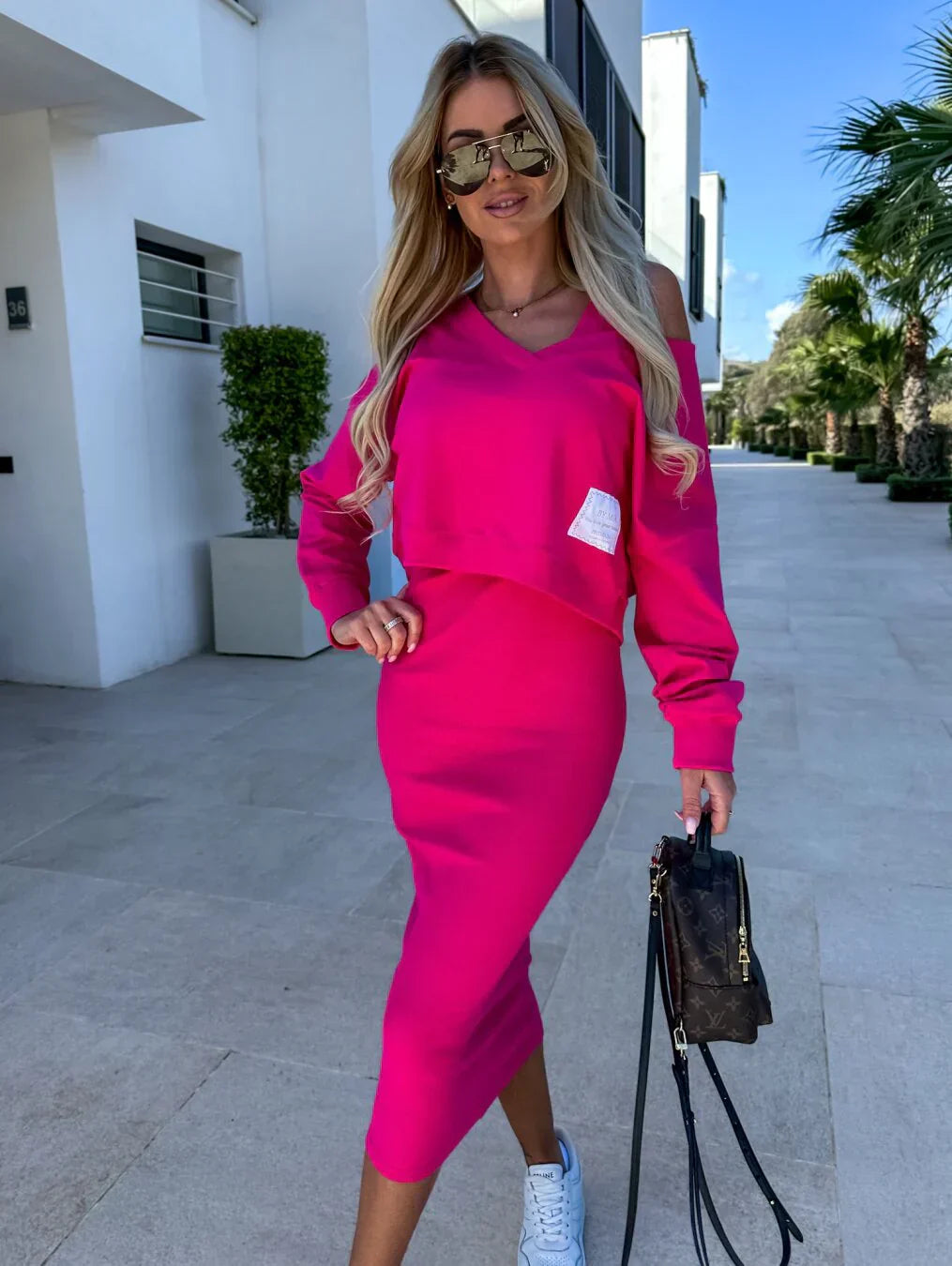 Laura™ | Casual Dress & Sweatshirt Set
