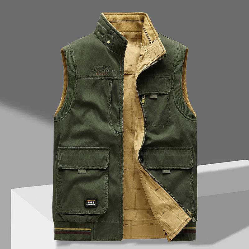 George - Sleeveless Gilet With Multi Pocket