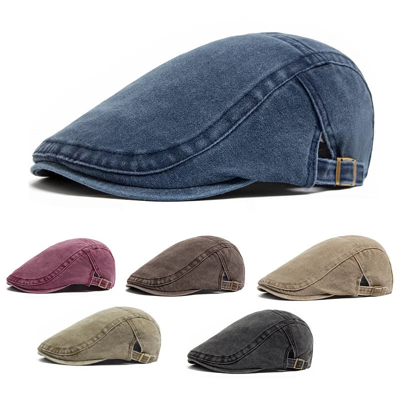 Charles - Vintage Adjustable Flat Cap (1+1 FREE)