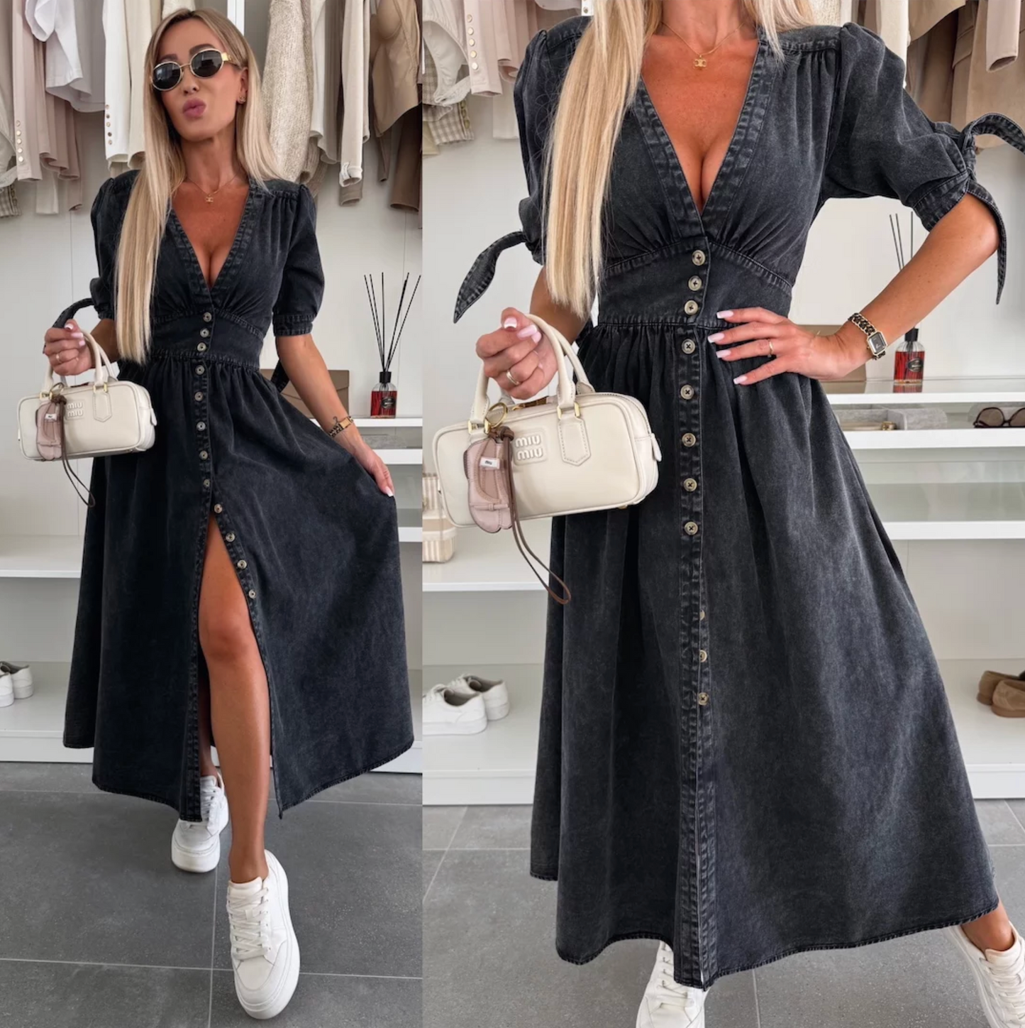Isla™ | Radiant Denim Dress