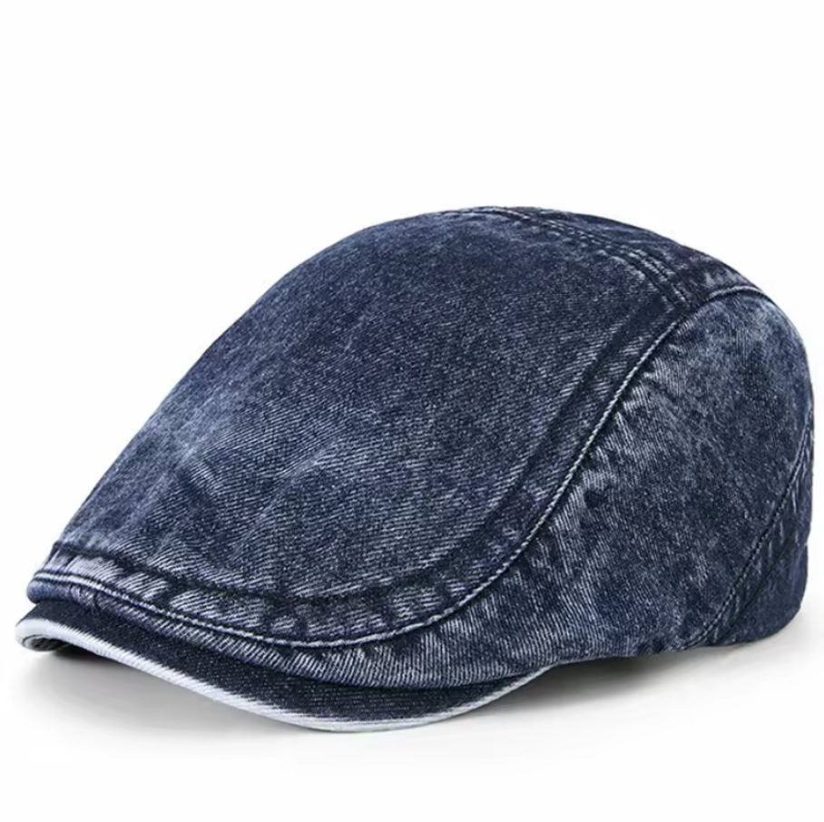 Chris - Stylish Denim Flat Cap