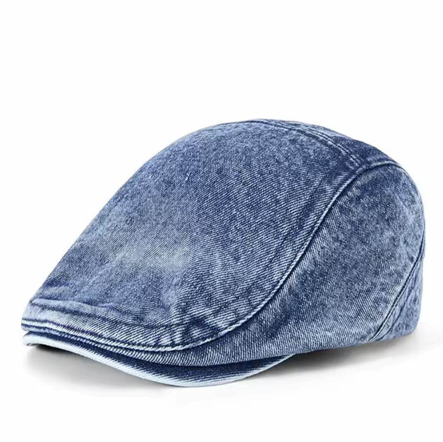 Chris - Stylish Denim Flat Cap