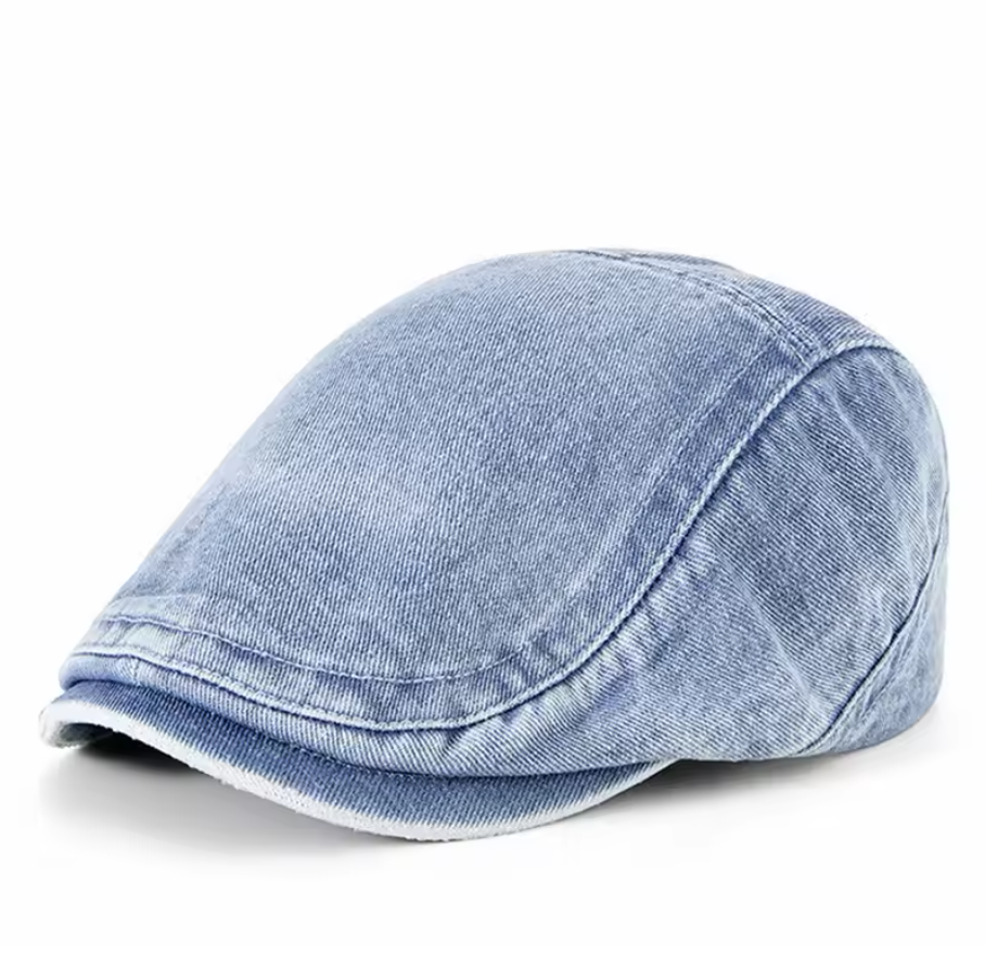 Chris - Stylish Denim Flat Cap