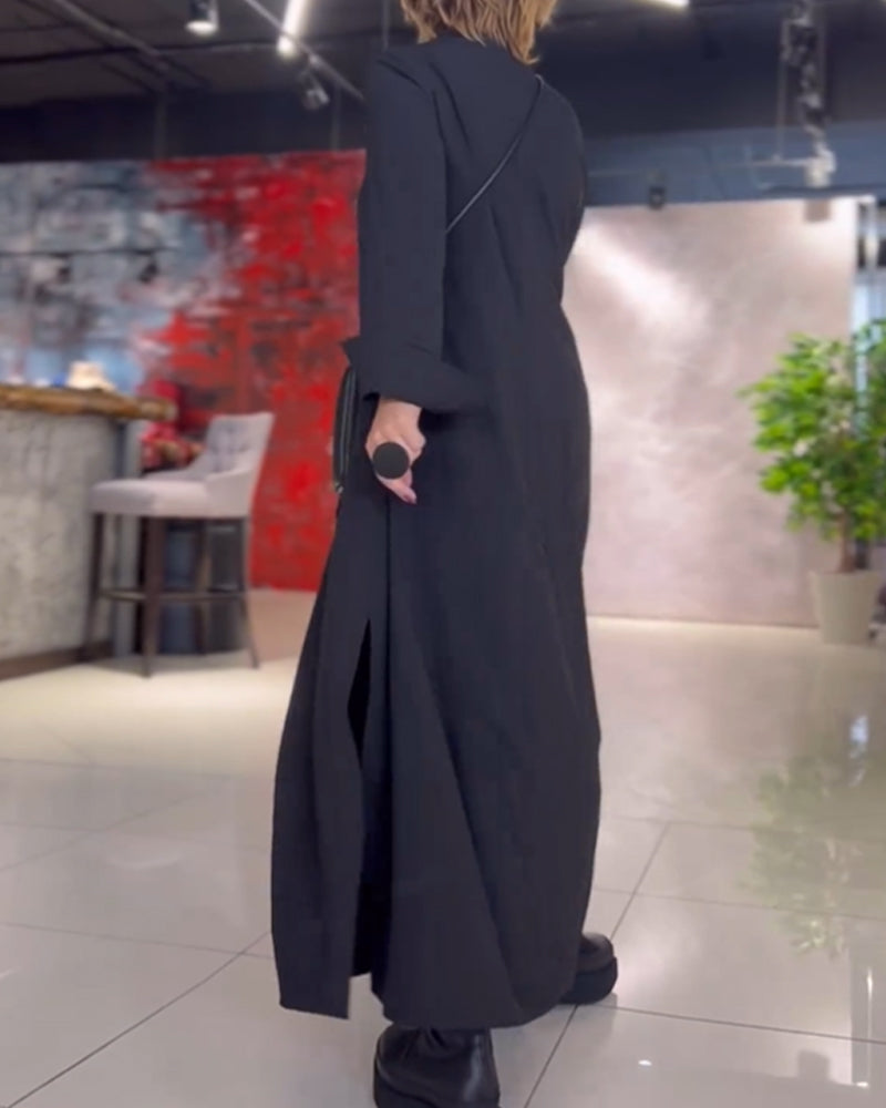 Evia™ | Flowy Maxi Dress with Slit