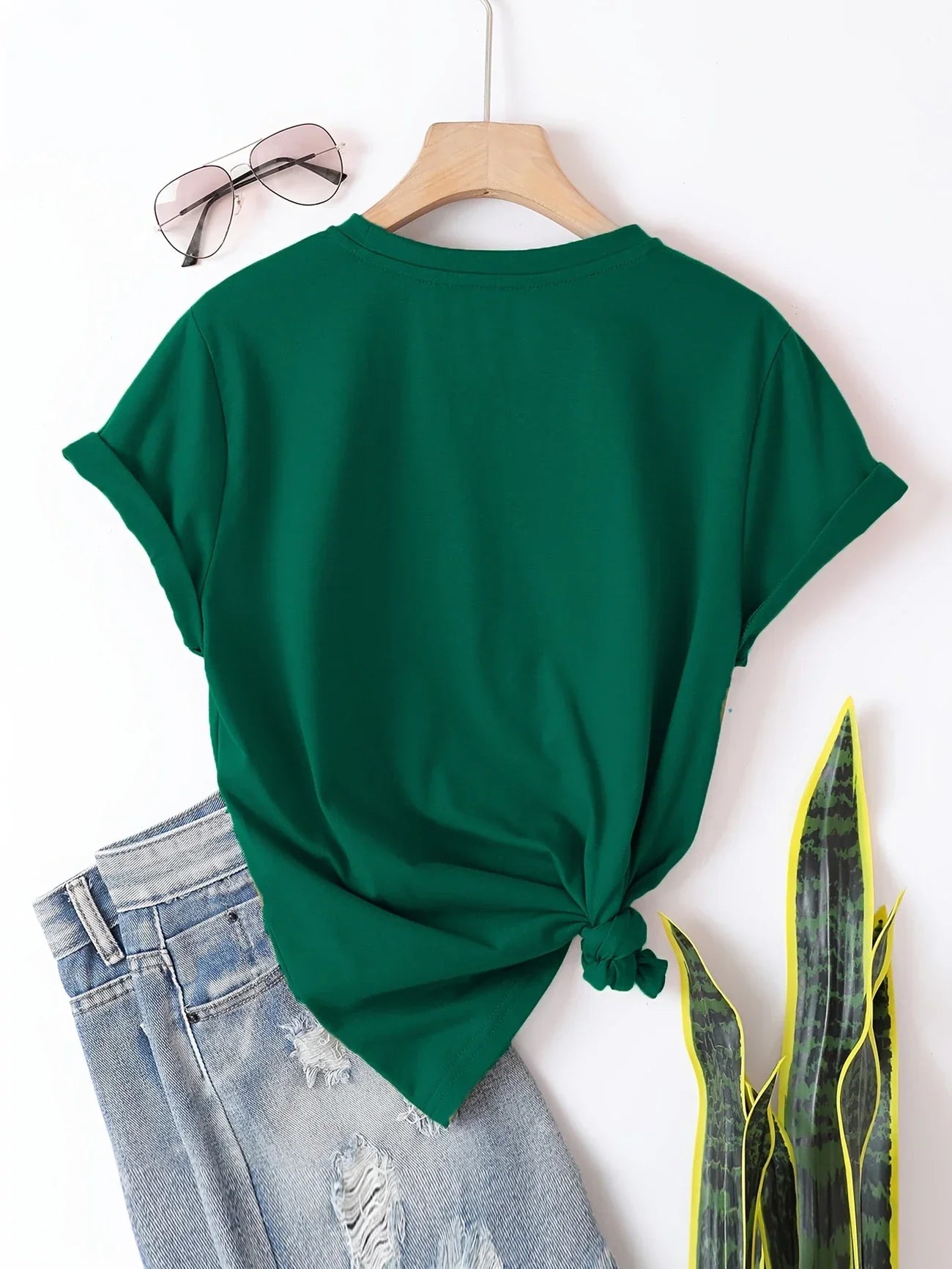 Rosie - Casual Short Sleeve T Shirt With Heart Print (1+1 FREE)